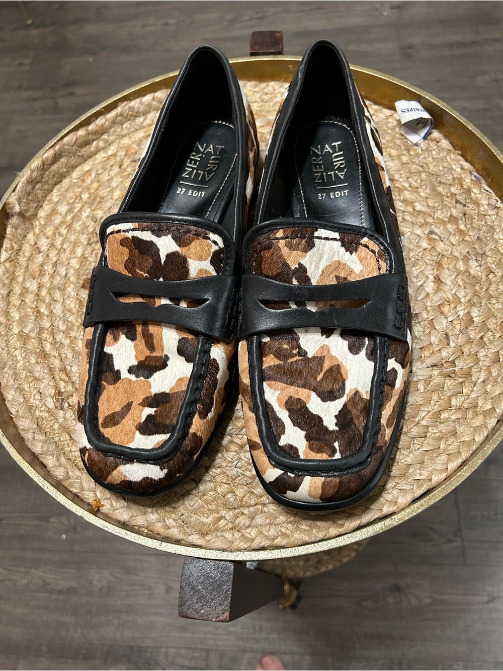 Naturalizer Women’s Leopard-Print Penny Loafers in Brown and Black